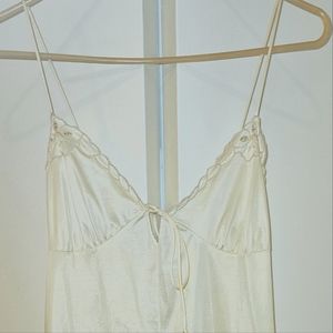 Cream silk 1950s Nightgown